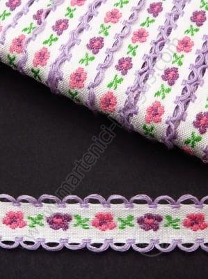 Panglică cu flori 13mm 1 pachet ~20 metri 411192
