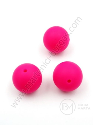 Bilă de mărgele din silicon cu gaură de 20 mm, 2 mm, 1 paquet, 2 pc. 317090