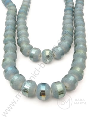 Șir de mărgele cristaline 7x8mm galvanizat 1 brad ~72 buc ~50cm 342397