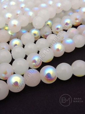 Bila de sticla 9,5x~10,5mm semi-acoperire curcubeu 1 greutate 80cm ~81 bucati 343814
