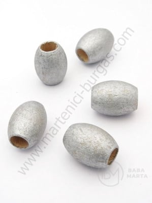 Cilindru din lemn argintiu 18x14mm gaură 7mm 1 pachet 40g ~38 buc 321277