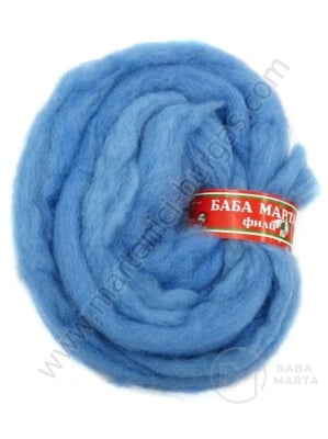 Panglică de lână din fetru albastru 50g. 431261