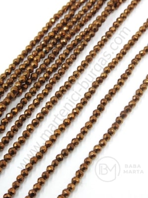 Mărgele de hematit ~2mm gaură fațetată 0.7mm ~40cm ~200 buc 1 buc 353212