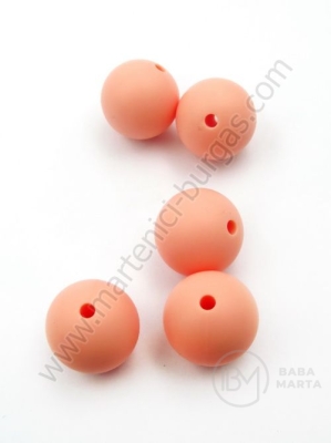 Bilă de mărgele din silicon cu gaură de 15 mm, 2 mm, 1 paquet, 5 pcs. 317081