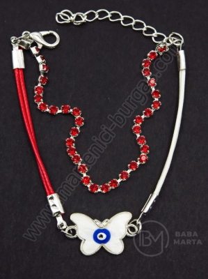 Martenitsa metalică ambalată cu cristale 1 pachet 12 buc 104771