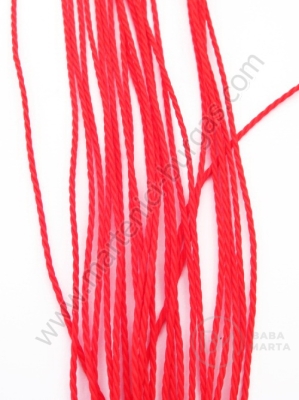 Sfoară poliesterică amidonată 1mm roșu 1 bobină ~100 metri 441183