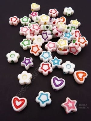 Figurină MIX ~9x~10x3.5mm gaură 1.6mm 1 pachet 40g ~205buc 312778