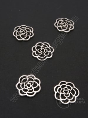 Element de conectare floare 16x2mm color argintie 1 pachet 5 buc 306144