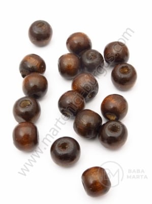 Bilă de lemn 10x9mm maro 1 pachet 40g ~120 buc 321123