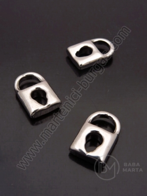 Lacăt cu pendantiv din steel 15x10x3mm 1 pachet 2 buc 307217