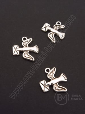 Pandantiv 18x20mm culoare argintie 1 pachet 10 buc 308994