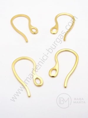 Închizatore cercei 22x11.5x1mm OȚEL (304) placat cu aur 1 pachet 2 buc 305679