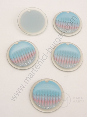 Pandantiv cauciuc 25.5mm gaură 2mm 10 bucăți 311561