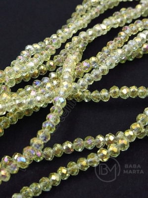 Collier cu cristale ~3x~2mm gaură 0.9mm ~166buc ~39cm 1 şir 342626
