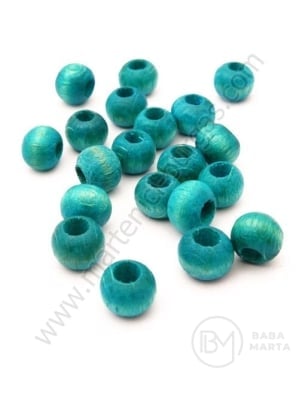 Mărgele de lemn 7x9mm turcoaz gaură ~4mm 1 pachet 40g ~200 buc 321184