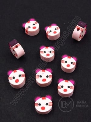 Mărgele FIMO tip pisicuță 8~11x8~12x5mm 1 pachet 10 buc 312835