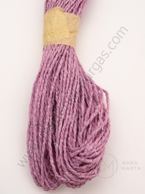 Sfoară de hârtie 2mm cu clipici violet ~25 metri 1 buc 181254