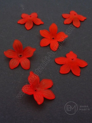 Floare 20x21x4.5mm roșu mat 1 pachet 40g ~132 buc 312753