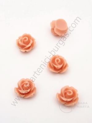 Roz pentru lipit 10x6.5mm tip cabochon 1 pachet 20 buc 121035