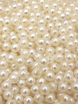 Pearl ecru 5mm gaură 1.5mm 1 pachet 40g ~700 buc 312569
