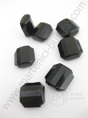Figurină neagră 12x12mm gaură 1.5mm 40g ~68buc 311481