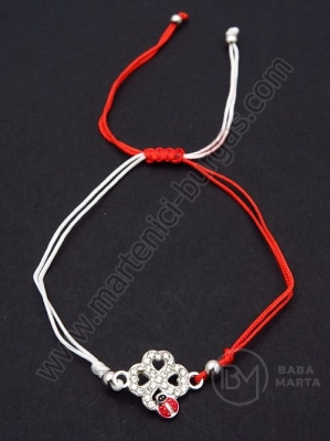 Mărgele metallice Martenitsa cu cristal 1 pachet 12 buc 104623