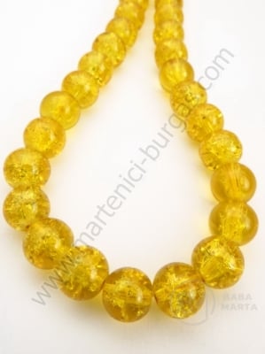 Bilă de vitola 8mm auriu craquelat 80cm ~105 buc 1 buc 343188
