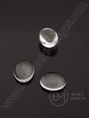 Caboșon oval din sticlă 10x8x3mm transparent 1 pachet 10 buc 191001