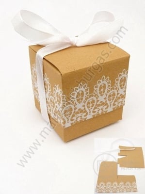 Cutie carton kraft 50x50x50mm 1 pachet 2 buc 113002