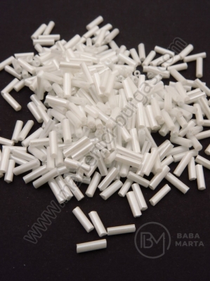 Bețișoare de vitola perlă albă 6mm 50g 331059