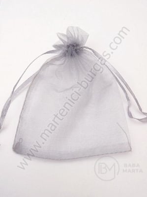 Saculet pentru bijuterii 9x12cm organza gri 1 pachet 10 buc 461277