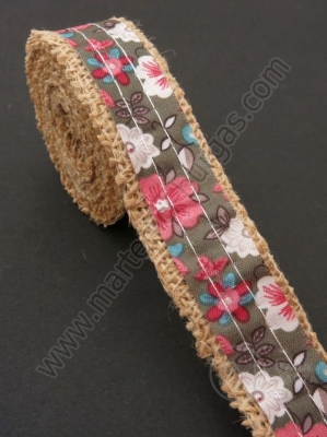 Bandă de pânză de sac cu bandă textilă width 25mm - length ~2 meters 1 rollă 462042