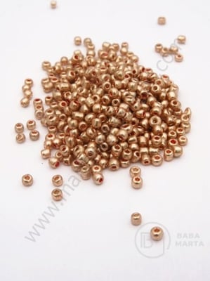 Mărgele de sticlă auriu dark 2mm 50g 331665