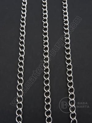 Lanț OȚEL 3.5x2.4x0.5mm culoare argintie 1 metru 302202