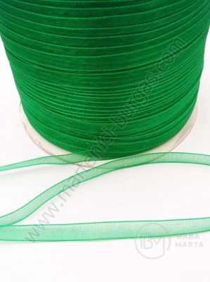 Panglică organza ~6mm verde 20 metri 451508