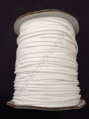 Cordon alb coreean din poliester amidonat ~2mm 1 metru 441203