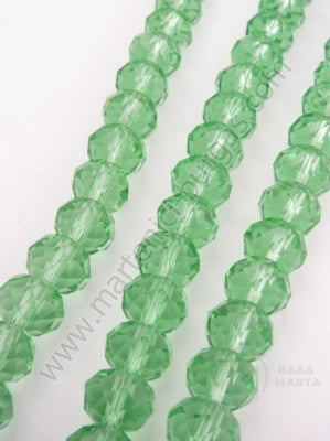 Șir de cristale 10x7mm verde ~72 buc 58cm 1 buc 342080