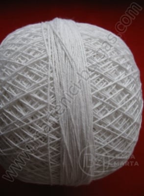 Fir de bumbac Bombay alb 0,7 mm. -100g.-550m. 431033