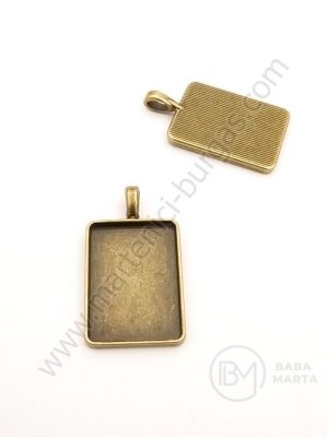 Pandantiv 35x20mm bază bronz antic pentru instalare 25x18mm 1 pachet 4 buc 306806