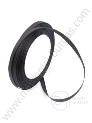 Panglică de satin 6mm neagra ~22 meters 451589