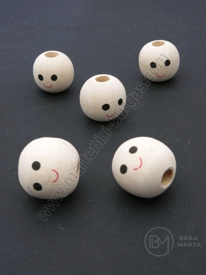 Cap sferic din lemn ~17x~18mm gaură 5mm 1 pack 10 pcs 327159