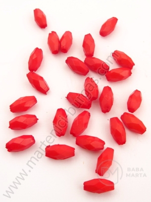 Mărgele roșii 8x4mm 1 pachet 40g ~700 buc 311877