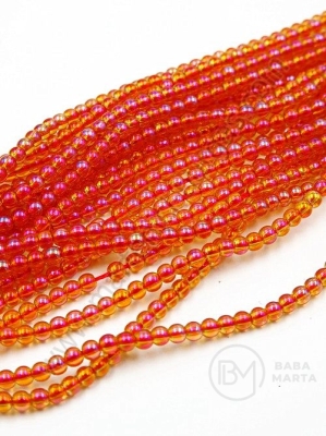 Bilă de vitola 2,5 mm transparentă curcubeu 1 buc ~36 cm ~180 bucăți 343827
