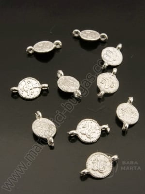 Element de conectare 13x8mm gaură albă 1mm 30 bucăți 308657
