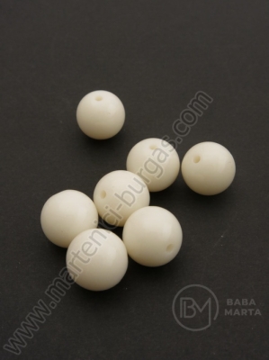 Bilă 12mm crem solidă gaură 1.5mm 40g ~40buc 311518