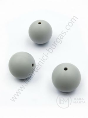 Bilă de mărgele din silicon cu gaură de 20 mm, 2 mm, 1 paquet, 2 pc. 317118