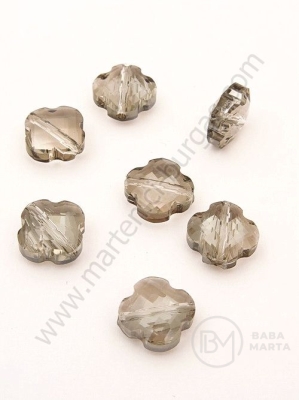 Cruce cristal 12x6mm Swarovski imitație gri efect AB 1 pachet 5 bucăți 335411