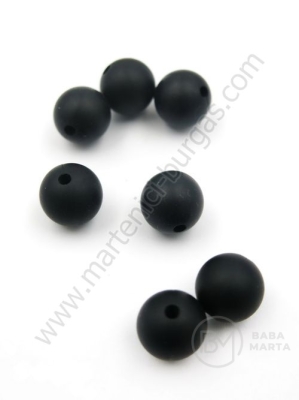 Bilă de mărgele din silicon 12mm gaură 1.5mm 1 paquet 5 buc 317037