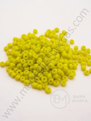 Sticla margele galbene solide 3mm 50g 333032