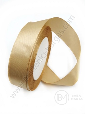 Panglică de satin 25mm bej 1 rolă ~22 metri 451655